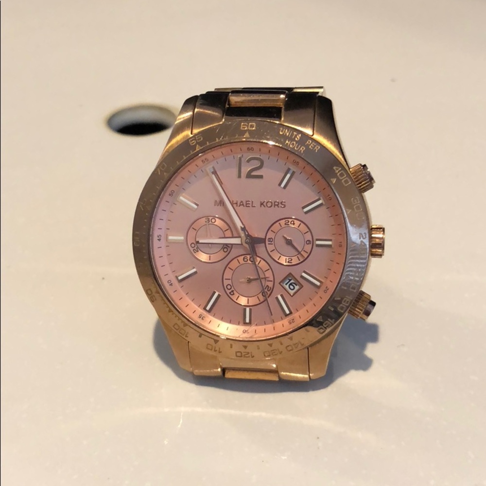 Rose gold Michael kors watch